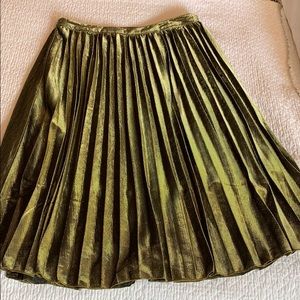 Gold pleated skirt
